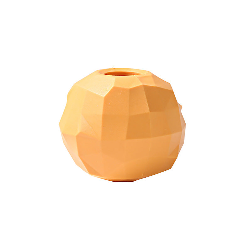 KFX-3053245 Dog Chew Toy Ball with Squeak and Snack Features - Durable Rubber Design in Various Colors
