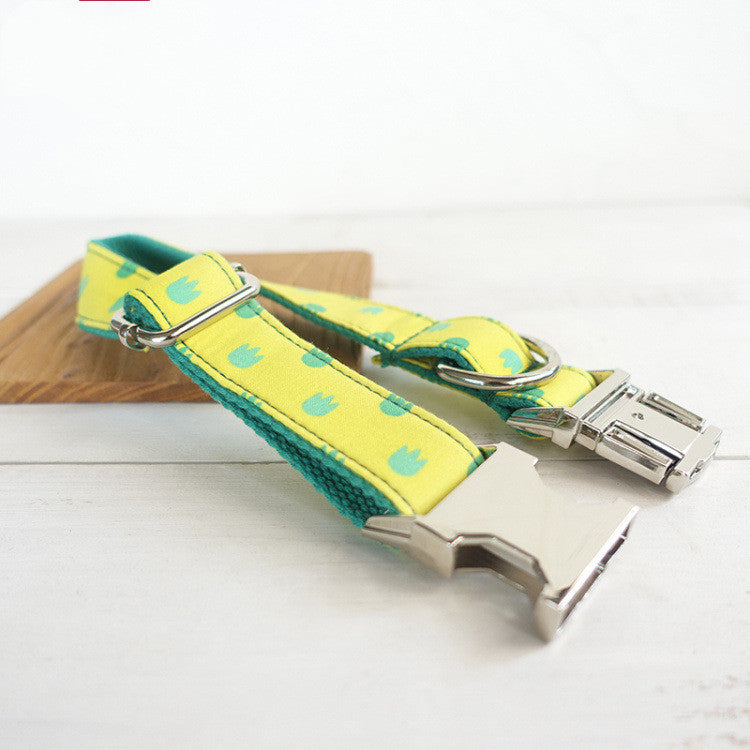 KFX-3057981 Adjustable Dog Collar and Leash Set with Cute Paw Pattern for Small to Large Dogs - Dragon Claw Design