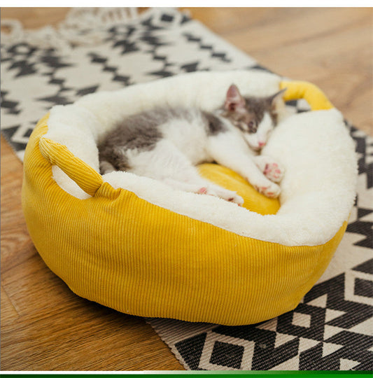 KFX-3058237 Soft Suede Cat Sleeping Pad for Small and Medium Pets, Cozy Velvet with PP Cotton Filling, Two Sizes Available