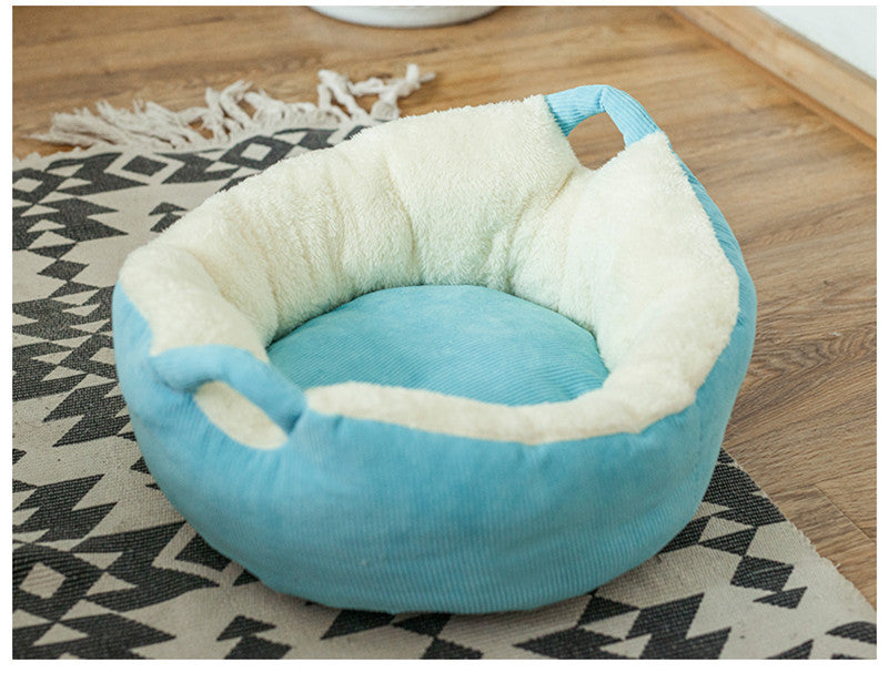 KFX-3058237 Soft Suede Cat Sleeping Pad for Small and Medium Pets, Cozy Velvet with PP Cotton Filling, Two Sizes Available
