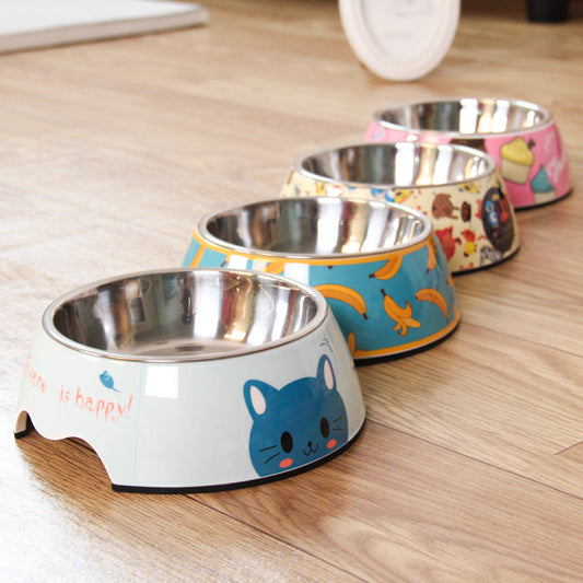KFX-3058365 Stainless Steel Dog & Cat Bowl Set with Deep Design and Easy Clean Finish