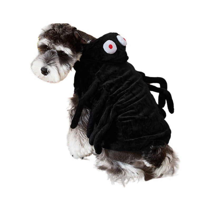 KFX-3058749 Funny Spider Pattern Dog Clothes for Halloween - Sizes S, M, L, Made of Polyester