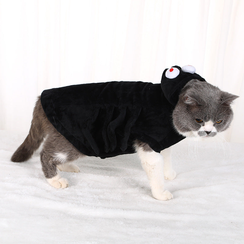 KFX-3058749 Funny Spider Pattern Dog Clothes for Halloween - Sizes S, M, L, Made of Polyester