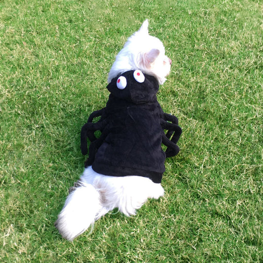 KFX-3058749 Funny Spider Pattern Dog Clothes for Halloween - Sizes S, M, L, Made of Polyester