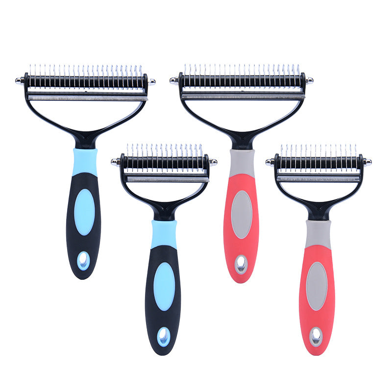 KFX-3059773 Dual Purpose Pet Combs for Removing Loose Hair and Dead Knots in Dogs and Cats
