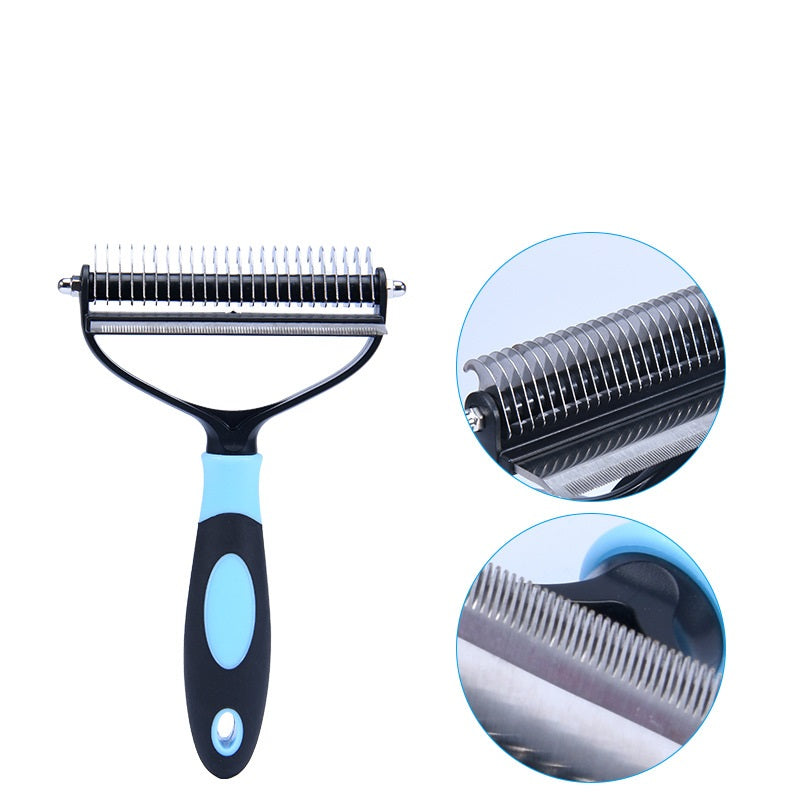 KFX-3059773 Dual Purpose Pet Combs for Removing Loose Hair and Dead Knots in Dogs and Cats