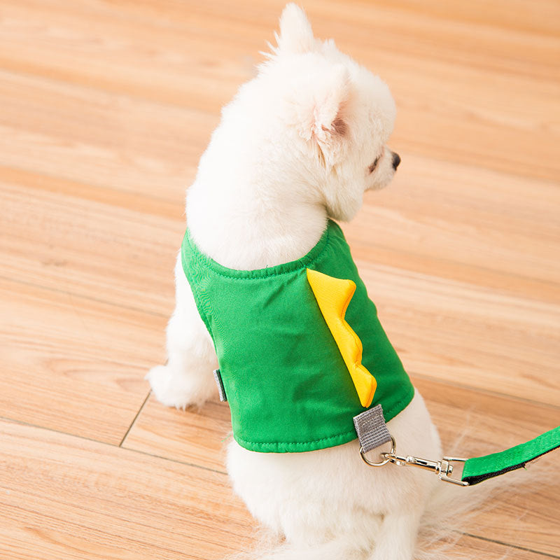 KFX-3063229 Cute Dinosaur Chest Strap with 1.2m Traction Belt for Pets