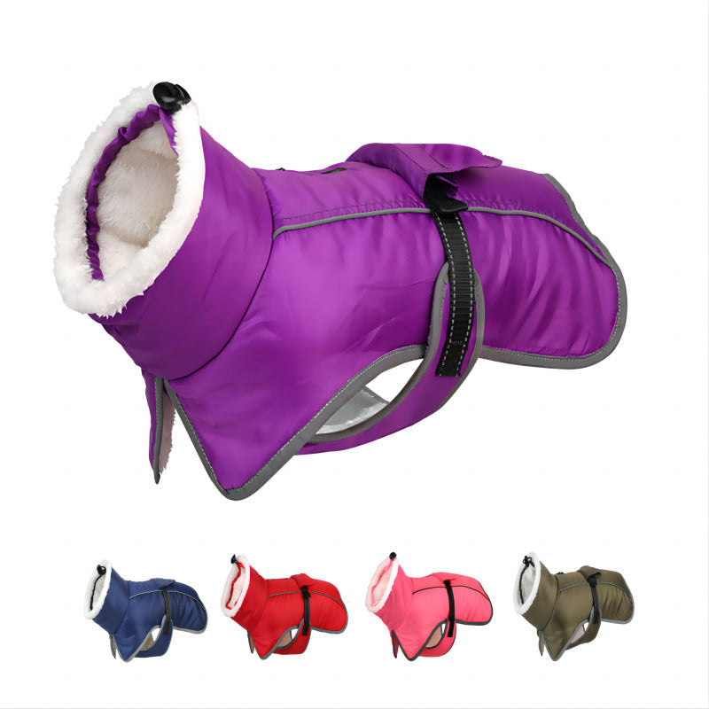 KFX-3063613 Cozy Waterproof Cold-Proof Cotton Coat for Pets - Ideal for Autumn and Winter