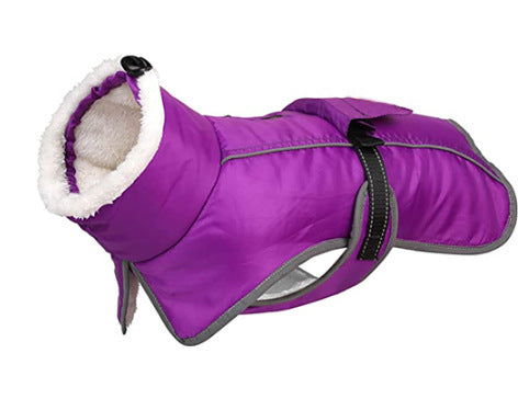 KFX-3063613 Cozy Waterproof Cold-Proof Cotton Coat for Pets - Ideal for Autumn and Winter