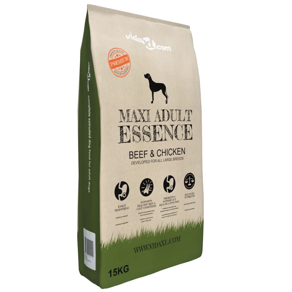 KFX-3064125 Adult Essence Beef Dry Dog Food for Optimal Digestive Health and Healthy Skin – 15 kg