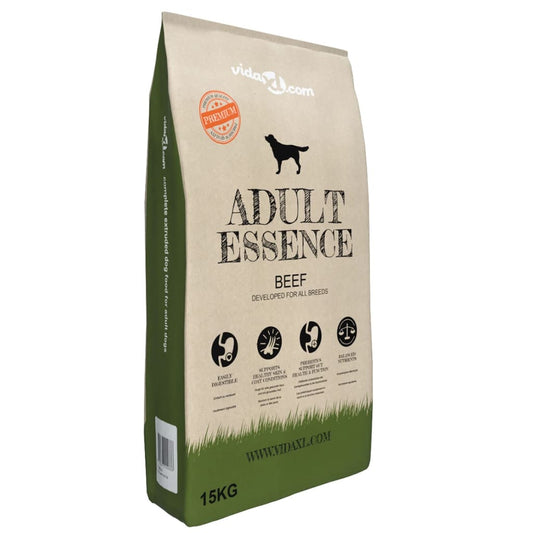 KFX-3064125 Adult Essence Beef Dry Dog Food for Optimal Digestive Health and Healthy Skin – 15 kg