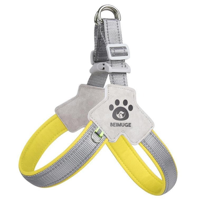 KFX-3065405 Adjustable Pet Harness with Leash Set - Comfortable No-Pull Design for Dogs and Cats, Reflective for Night Safety, Available in Multiple Sizes