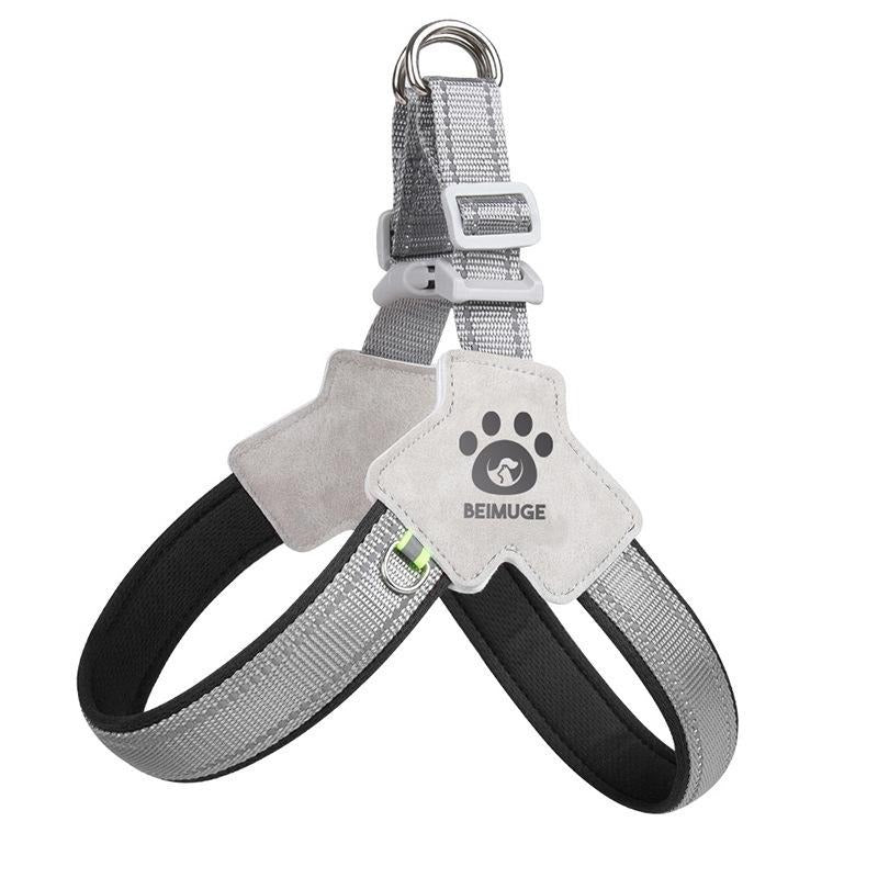 KFX-3065405 Adjustable Pet Harness with Leash Set - Comfortable No-Pull Design for Dogs and Cats, Reflective for Night Safety, Available in Multiple Sizes