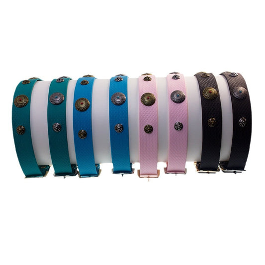 KFX-3065917 Washable Encapsulization Webbing Dog Collar - Available in Multiple Colors and Sizes