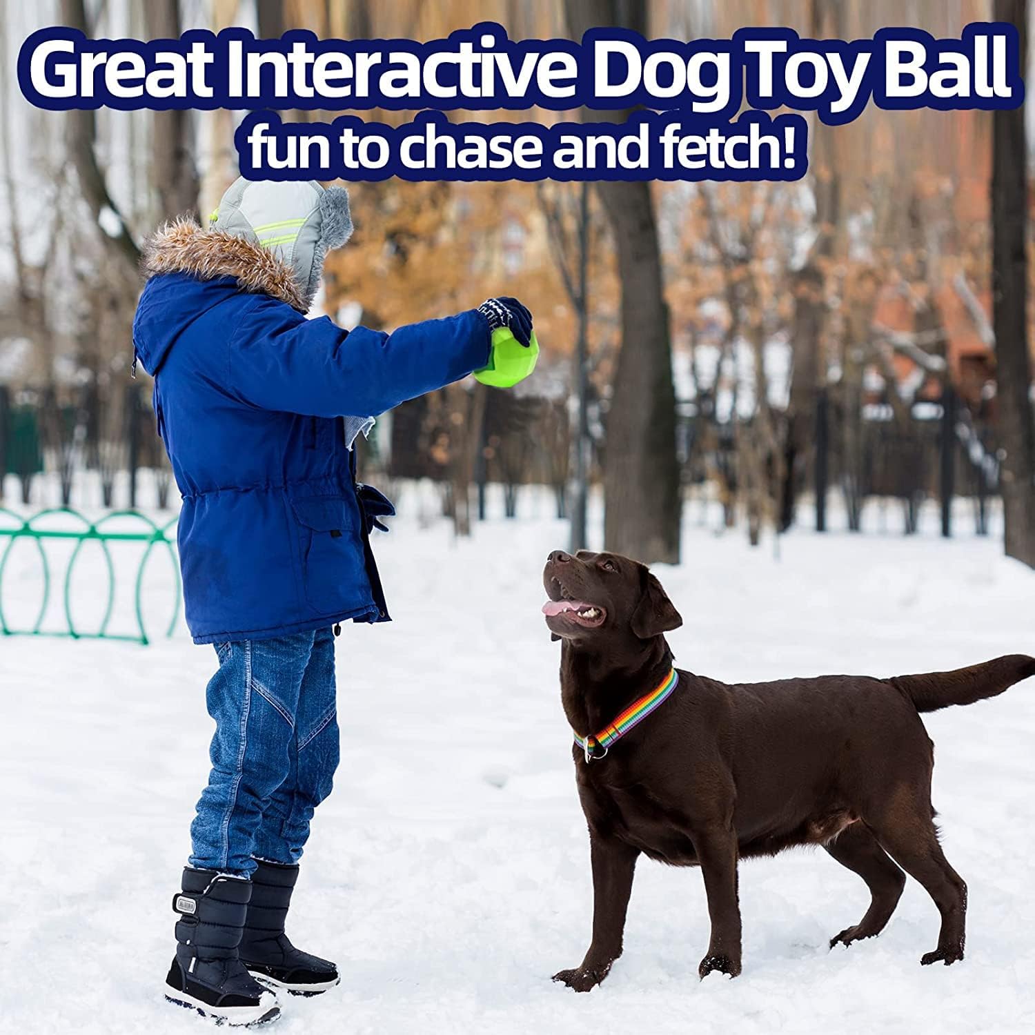 KFX-3067197 Durable Beef Flavor Squeaky Chew Toy for Medium to Large Dogs - Non-Toxic Rubber, Interactive Fetch Ball