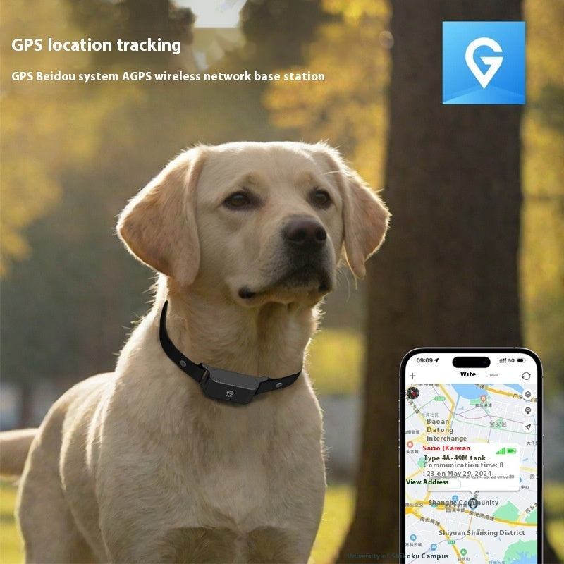 KFX-3071677 Pet GPS Positioning Collar - Accurate Tracking Device with Lithium Battery, 32MB Memory and Compact Design
