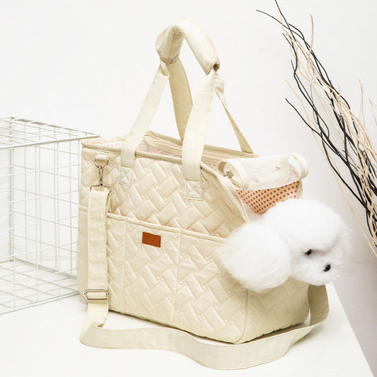 KFX-3071933 High-Capacity Portable Pets Handbag for Dogs and Cats – Soft Canvas with Ventilation
