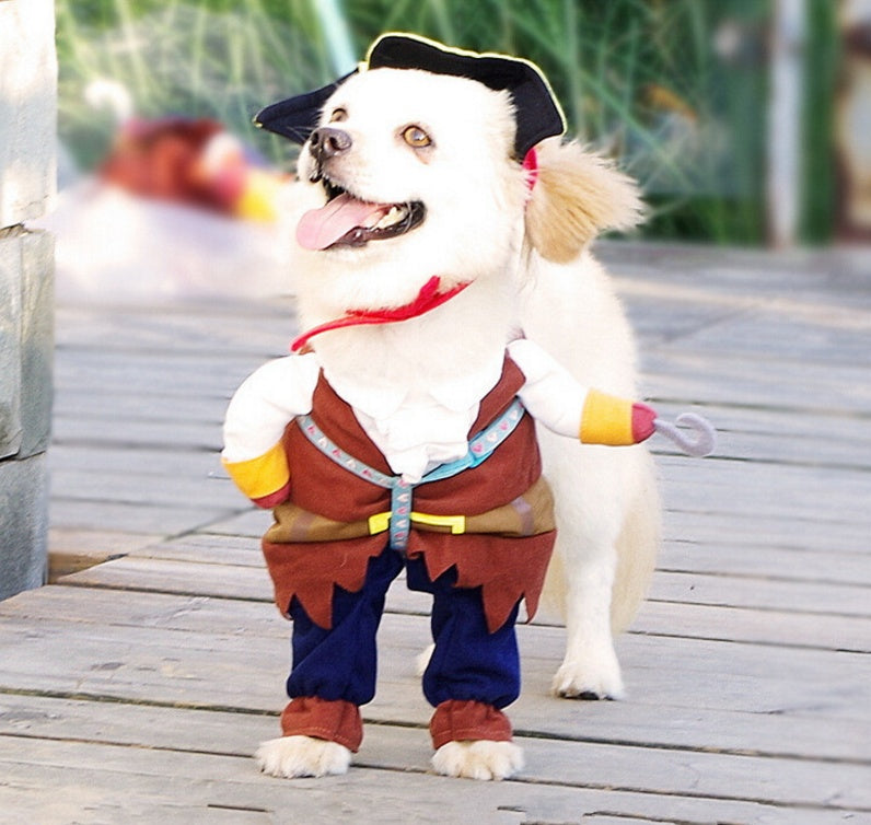 KFX-3073853 Pirate Costume for Pets - Fun Pirate-Themed Dog Dress for Halloween and Christmas