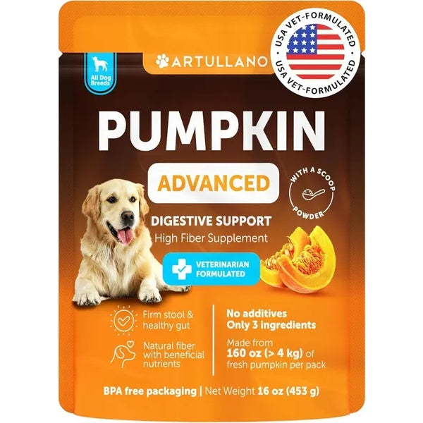 KFX-3075517 Pumpkin Powder for Dogs - Digestive Support Supplement for Healthy Stool and Skin - 16 OZ