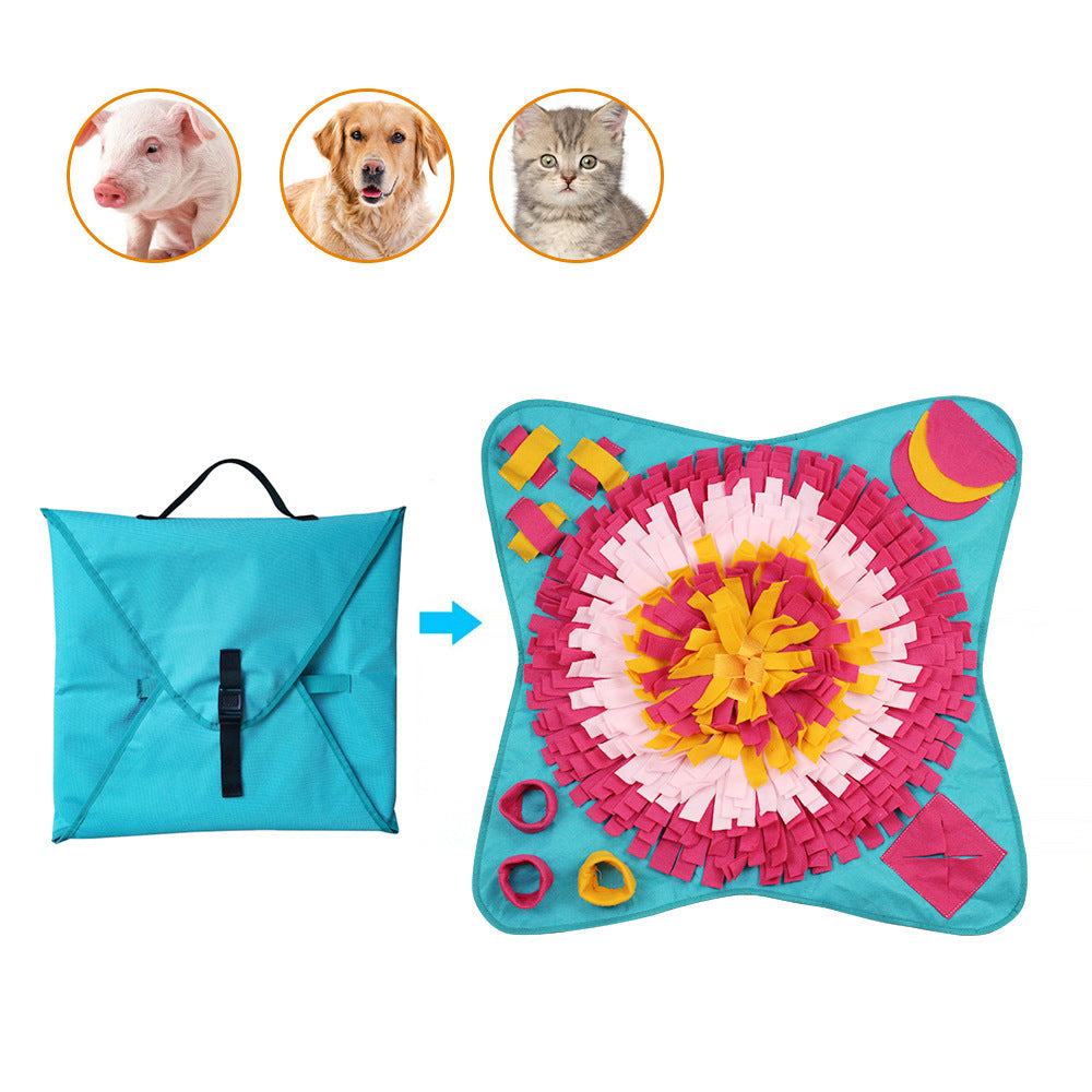 KFX-3076285 Interactive Blue Felt Cloth Pet Educational Bite Toy