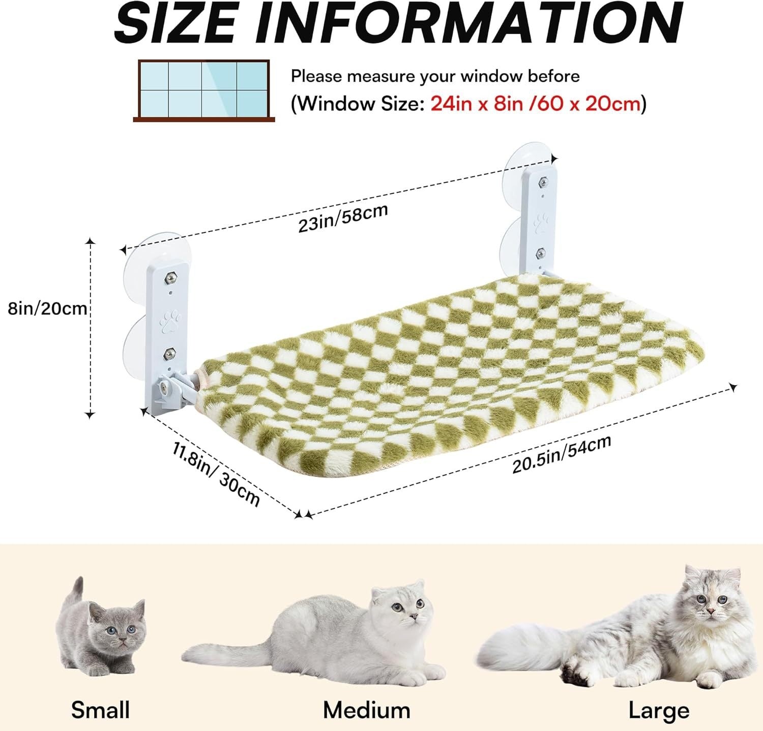 KFX-3077053 Cozy Cat Hammock for Indoor and Balcony Use - Available in Orange and Grass Green