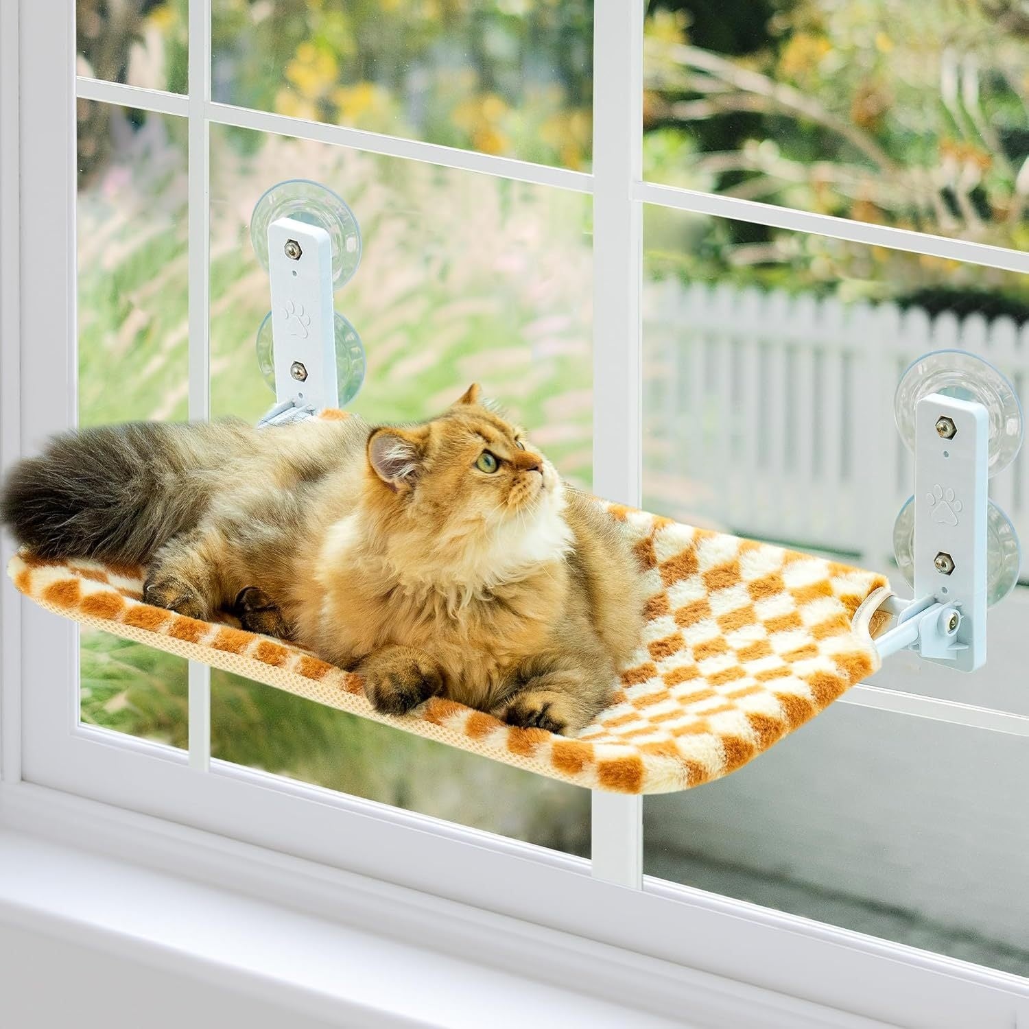 KFX-3077053 Cozy Cat Hammock for Indoor and Balcony Use - Available in Orange and Grass Green