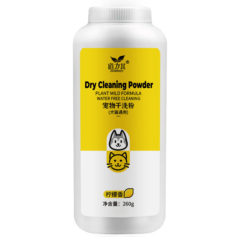 KFX-3077309 Pet Dry Cleaning Powder for Eye Dirt - Lemon, Rose, Mint, 260g