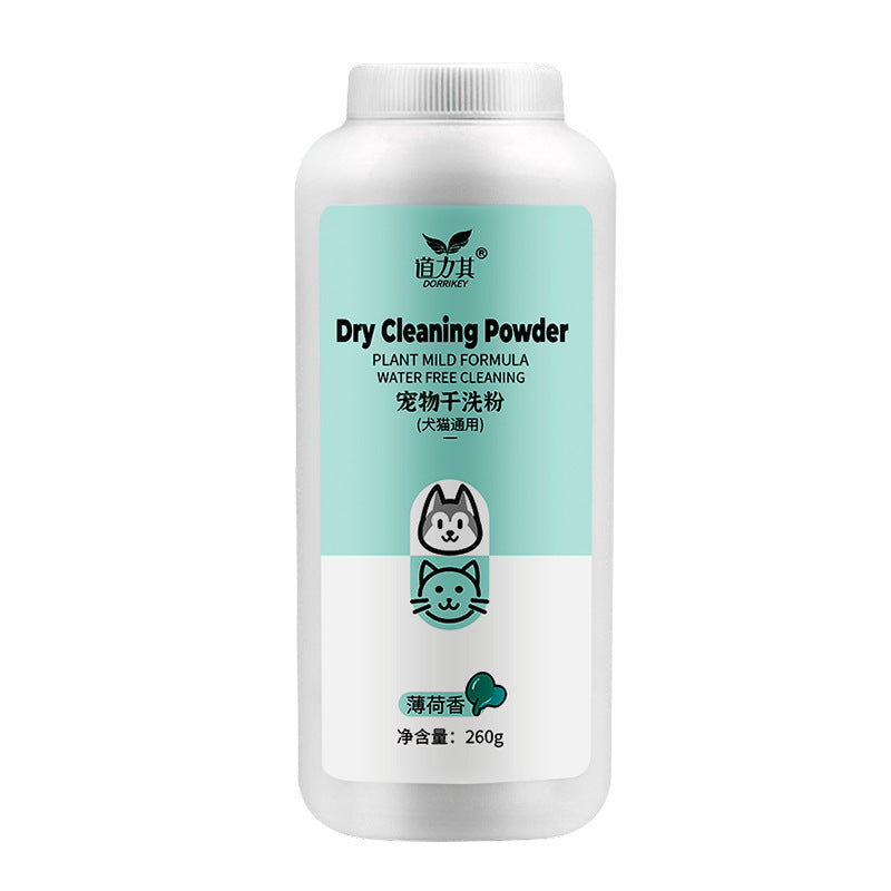 KFX-3077309 Pet Dry Cleaning Powder for Eye Dirt - Lemon, Rose, Mint, 260g