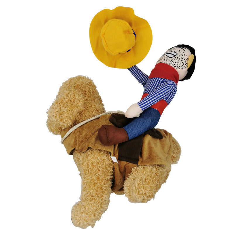 KFX-3077821 Funny Pet Dog Costumes for Horseback Riding, Dinosaur, Pirate, Christmas, and More