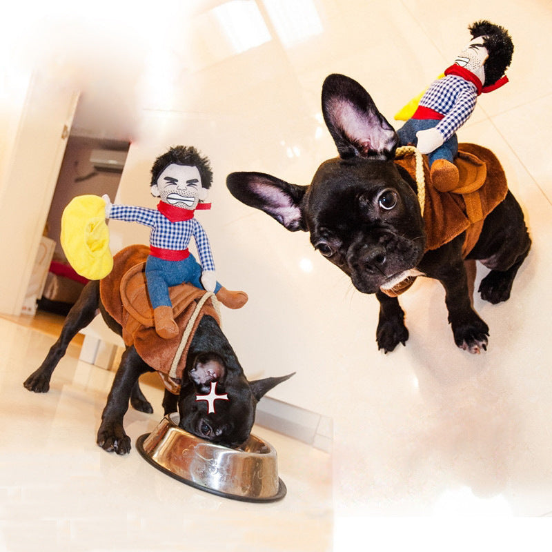 KFX-3077821 Funny Pet Dog Costumes for Horseback Riding, Dinosaur, Pirate, Christmas, and More