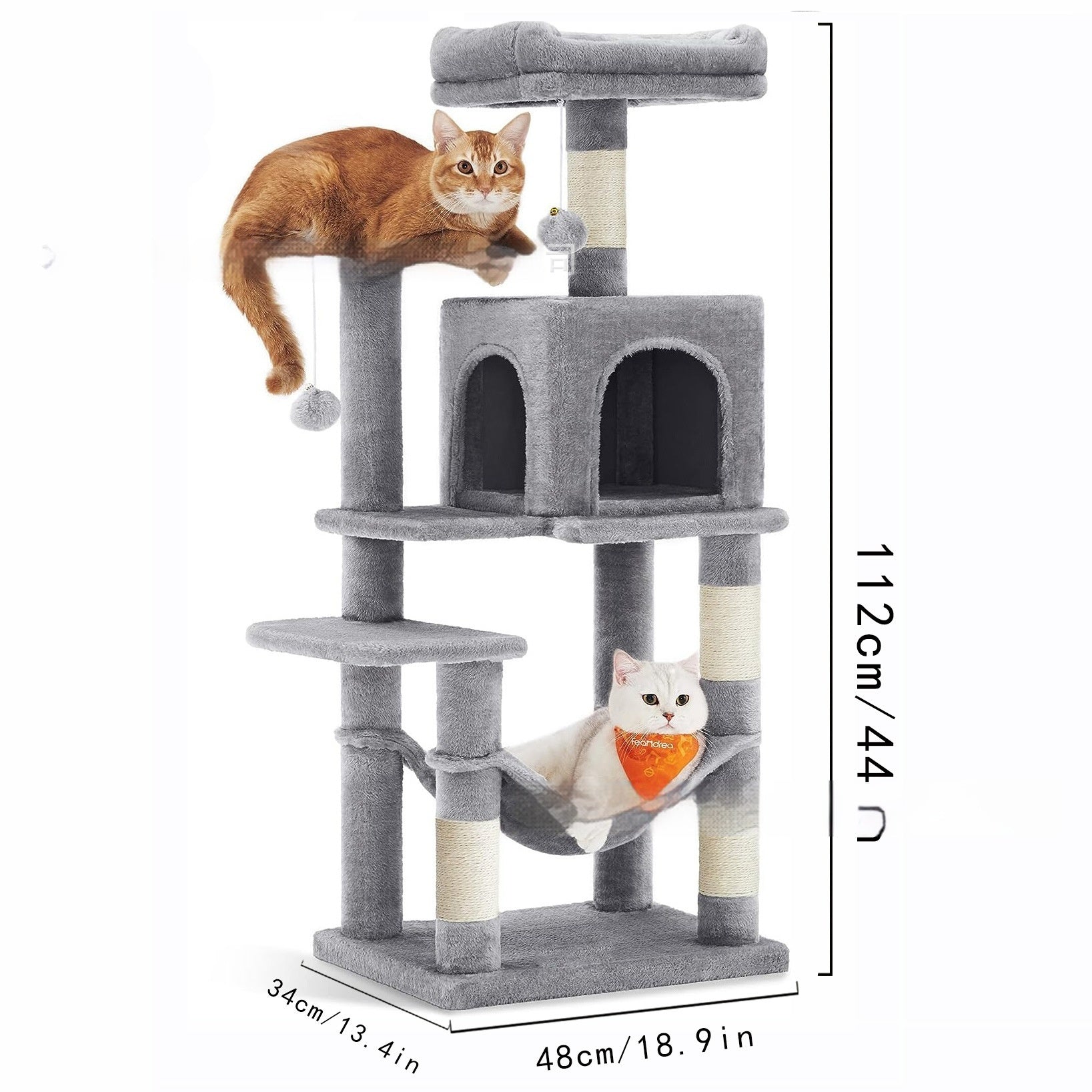KFX-3078717 Cat Climbing Frame in Cute Style for High-Rise Spaces - Density Plate Construction