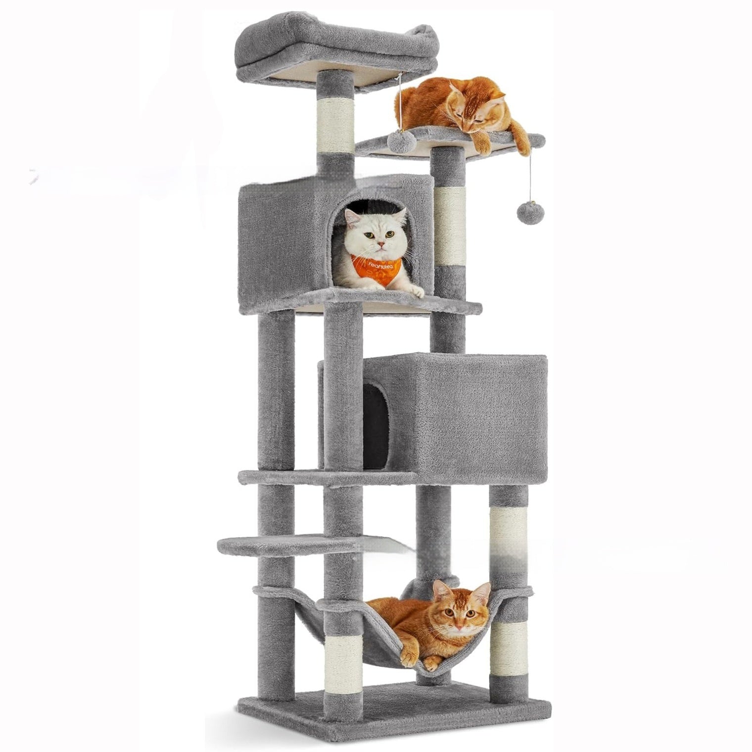 KFX-3078717 Cat Climbing Frame in Cute Style for High-Rise Spaces - Density Plate Construction