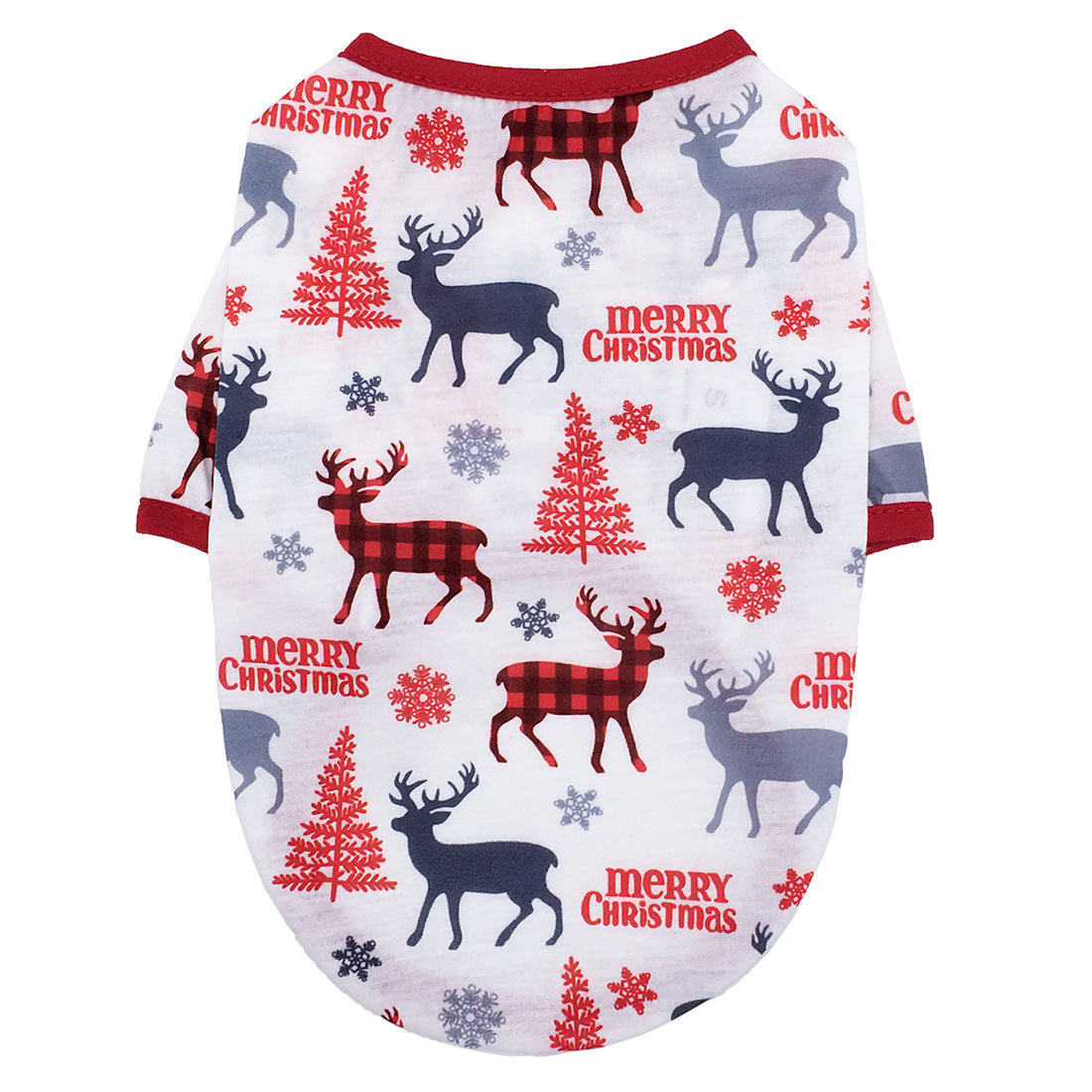 KFX-3079613 Festive Cotton Pet Clothes for Christmas - Snowman, Elf, Gingerbread Man, Santa Designs