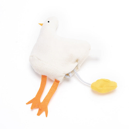 KFX-3080253 Interactive Egg Laying Hen Foraging Toy for Cats and Dogs - Polar Fleece & Felt Cloth