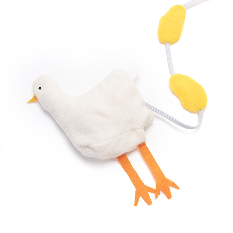 KFX-3080253 Interactive Egg Laying Hen Foraging Toy for Cats and Dogs - Polar Fleece & Felt Cloth