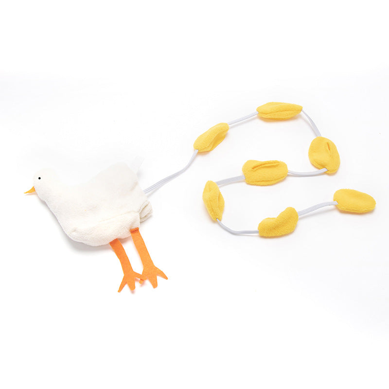KFX-3080253 Interactive Egg Laying Hen Foraging Toy for Cats and Dogs - Polar Fleece & Felt Cloth