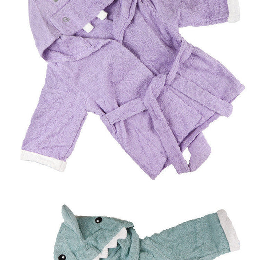 KFX-3082045 Quick Drying Absorbent Cotton Pet Bathrobe for Dogs Under 20kg in Purple, Green, and Pink