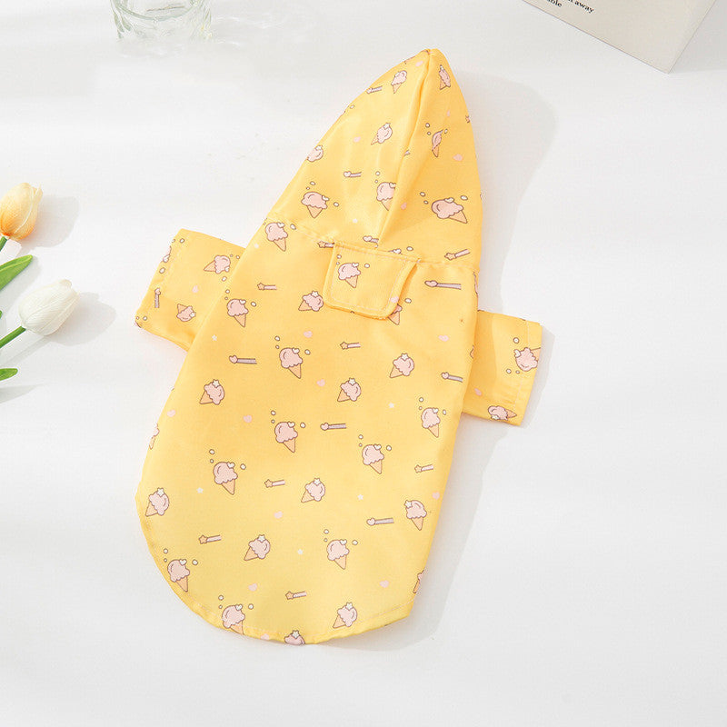 KFX-3082813 Fashionable Pet Raincoat in Cute Print Options for All Sizes