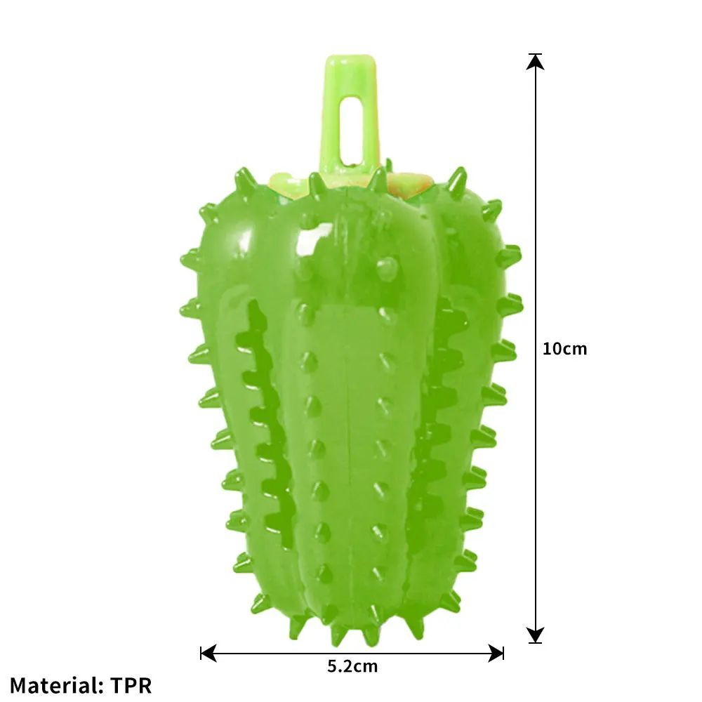 KFX-3083837 Interactive Dog Teething Chili Chewer Toy - Durable Non-Toxic Rubber for All Dog Sizes