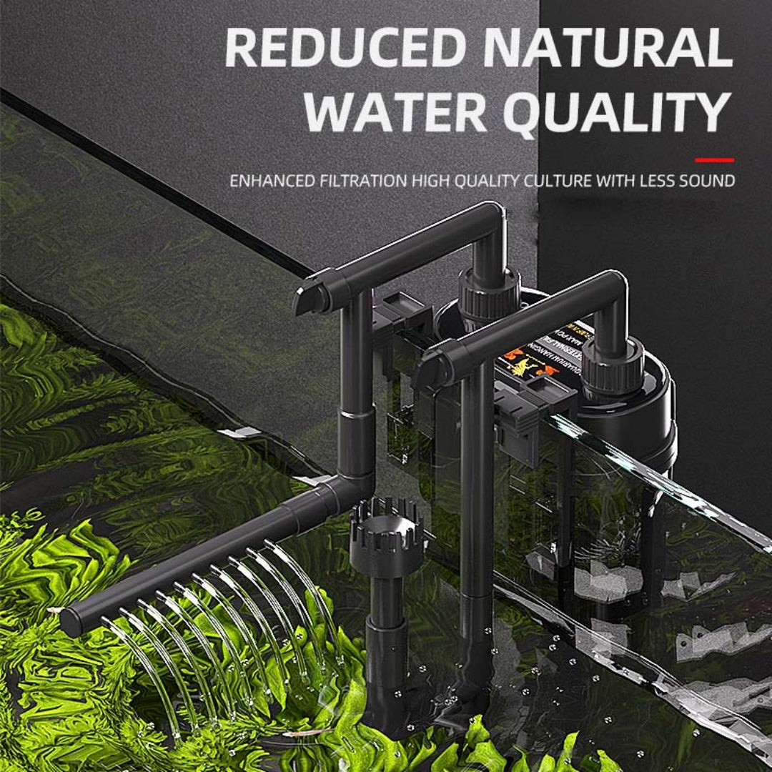 KFX-3084477 External Wall Hanging Fish Tank Filter with Large Capacity and Oil Absorption Function