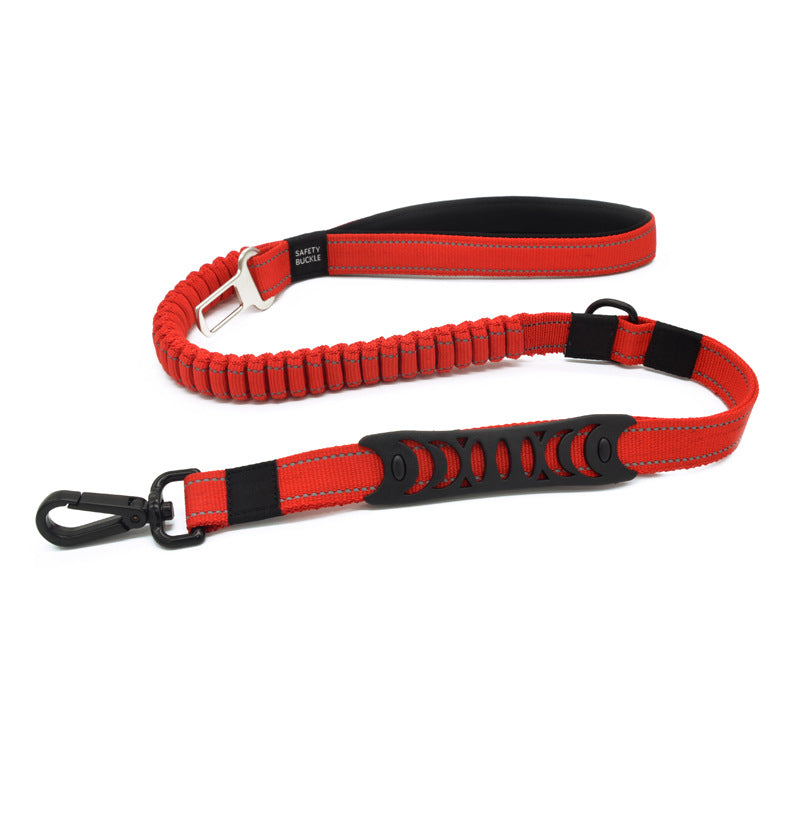 KFX-3084989 Elastic Pet Traction Rope, 110-150CM Adjustable Length, Multiple Colors Available, Suitable for Pets Up to 110 kg