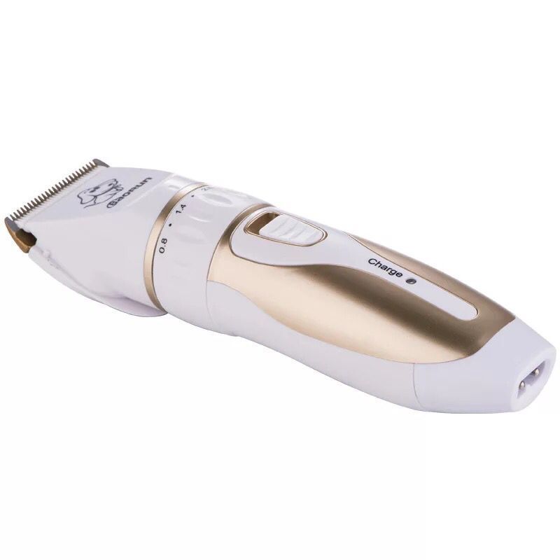 KFX-3086781 Pet Hair Trimming Machine with Charging Cable, Limit Combs, Lubricating Oil and Cleaning Brush - Platinum