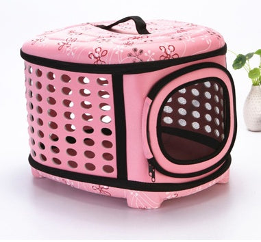 KFX-3087421 Foldable Portable Pet Shoulder Bag - Lightweight & Breathable Carrier for Small Dogs and Pets