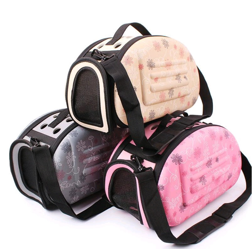 KFX-3087421 Foldable Portable Pet Shoulder Bag - Lightweight & Breathable Carrier for Small Dogs and Pets