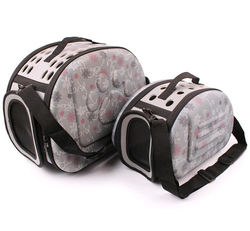 KFX-3087421 Foldable Portable Pet Shoulder Bag - Lightweight & Breathable Carrier for Small Dogs and Pets