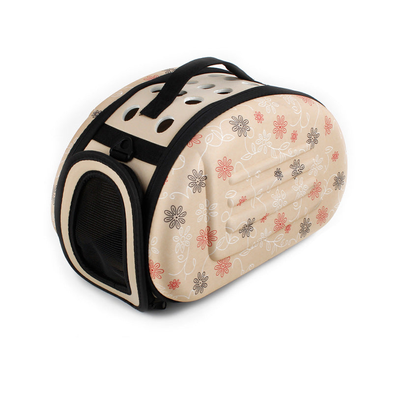 KFX-3087421 Foldable Portable Pet Shoulder Bag - Lightweight & Breathable Carrier for Small Dogs and Pets