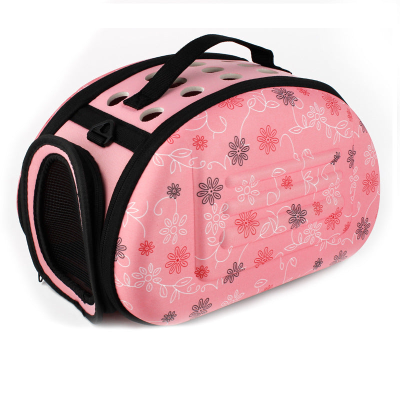 KFX-3087421 Foldable Portable Pet Shoulder Bag - Lightweight & Breathable Carrier for Small Dogs and Pets