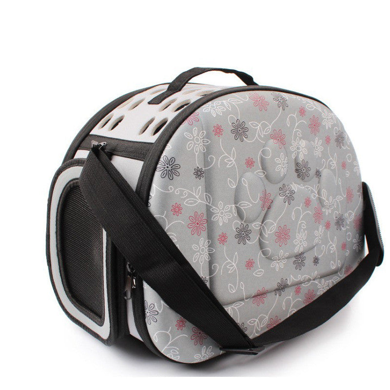KFX-3087421 Foldable Portable Pet Shoulder Bag - Lightweight & Breathable Carrier for Small Dogs and Pets