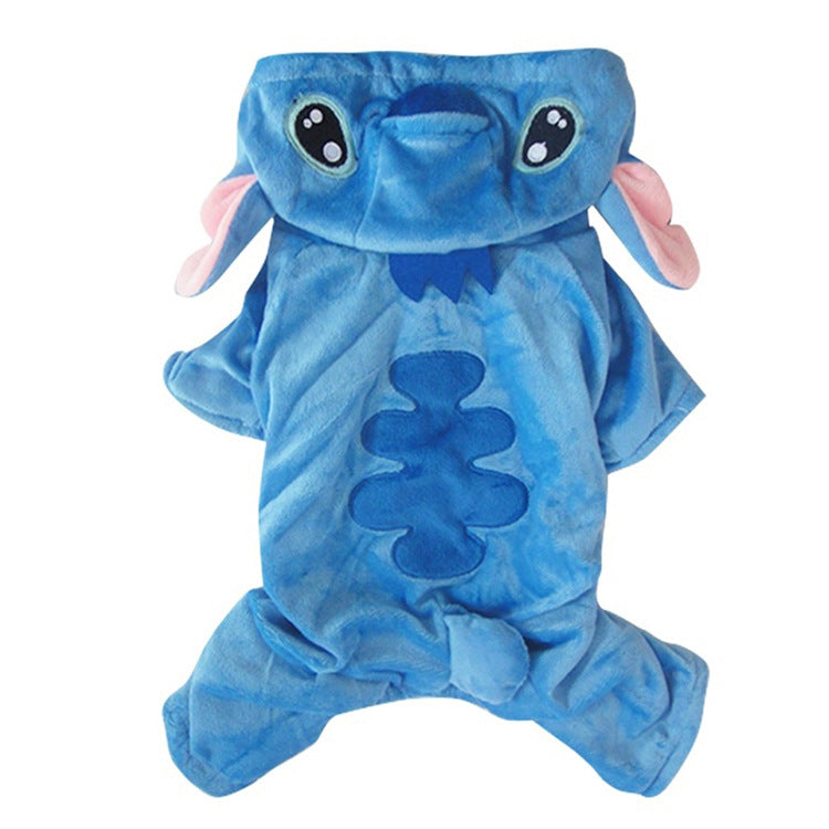 KFX-3089341 Blue Velvet Pet Dog Teddy Clothing for Small, Medium, and Large Dogs