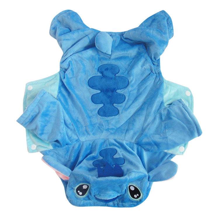 KFX-3089341 Blue Velvet Pet Dog Teddy Clothing for Small, Medium, and Large Dogs